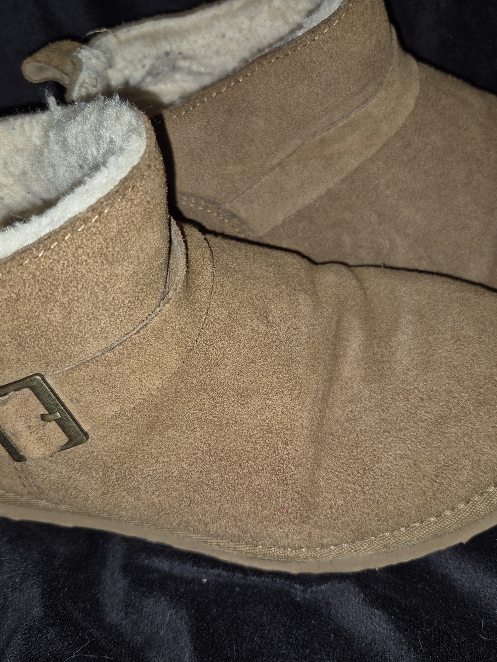 BearPaw Women's Shearling-Lined Ankle Slippers in Brown